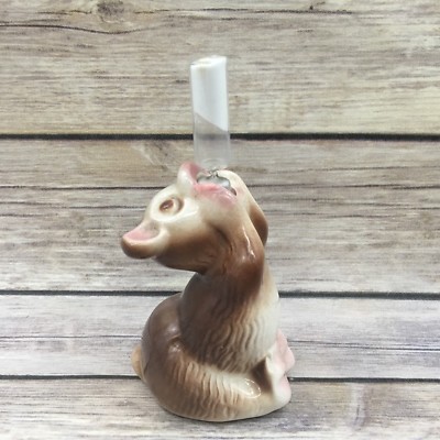 Vintage Handsome Ceramic Bear Figurine Kitchen Sand Egg Timer  