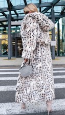 Eco Long Lynx Fur Coat. First Class Quality. For Height 179 Cm