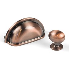 Copper Kitchen Cupboard Handle 76mm Cup Knob Cabinet Door Drawer Pull Furniture