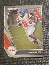 2021 Panini Prizm Draft Picks Elijah Moore Rookie Card RC 124 Jets Ole Miss. rookie card picture
