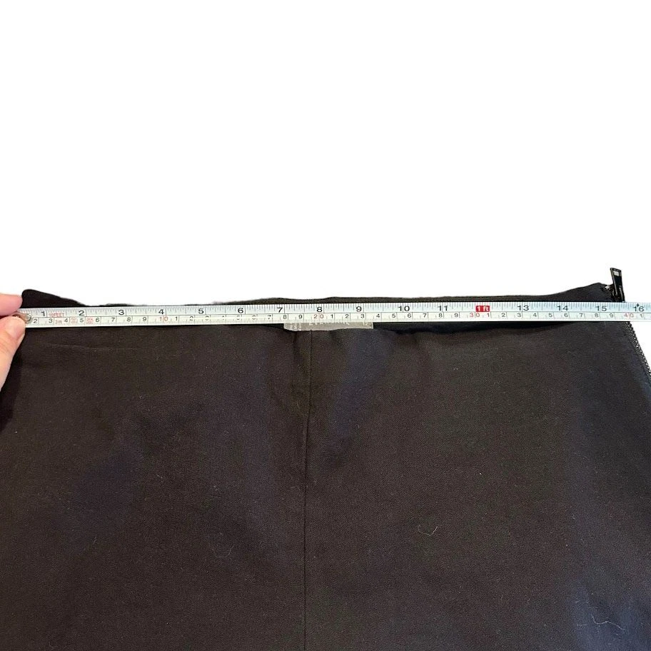 Pantalones de vestir recortados Everlane negros elásticos ajustados pierna recta para mujer 12 Foto 3 de 4
