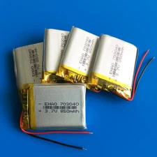5 pcs 3.7v 850mAh Li po Polymer Rechargeable Battery For MP3 GPS Speaker 703040