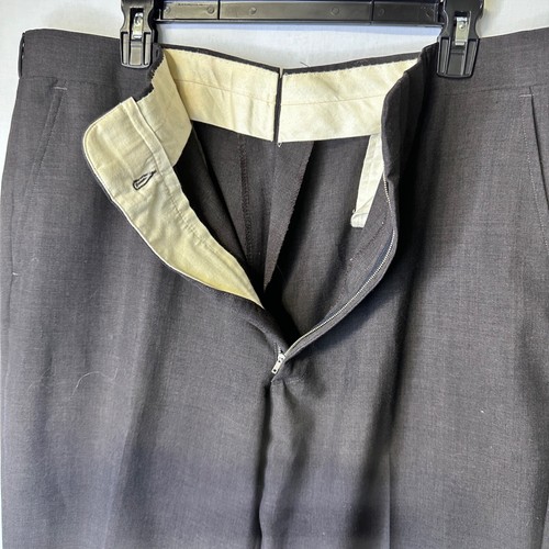 Vintage Dress Pants Men's Size 38 x 30 Chocolate Brown Union Made in USA Classic - Picture 7 of 10