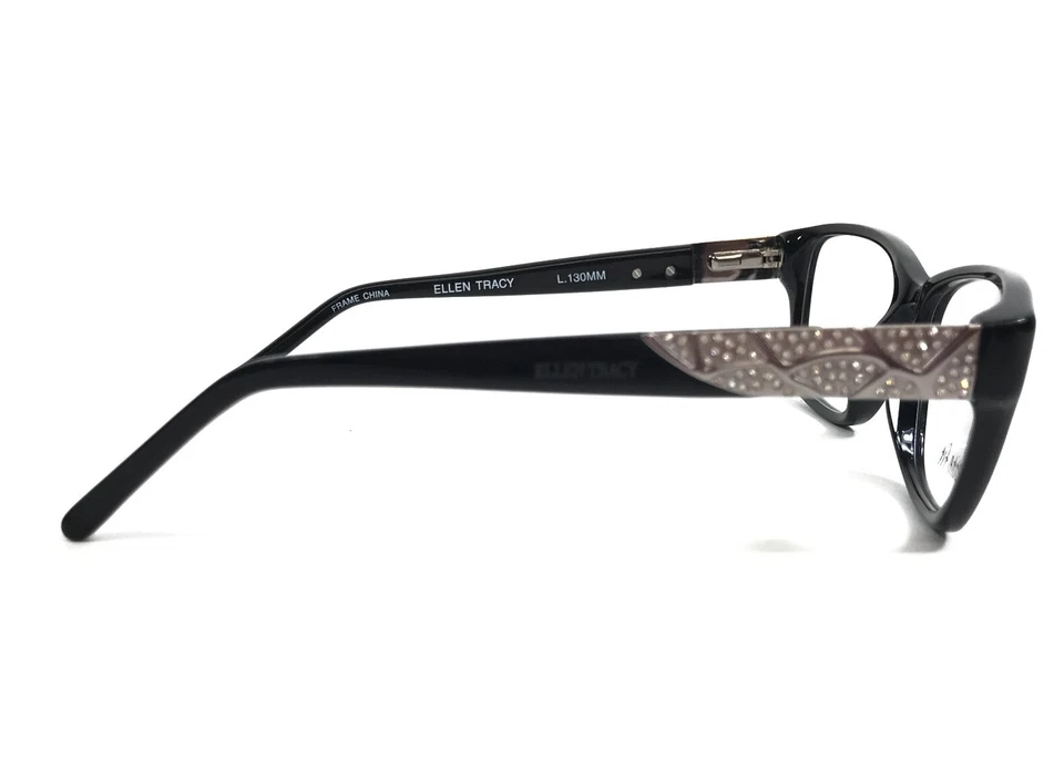 Monturas de gafas Ellen Tracy Petite VENECIA NEGRO cristales plateados 50-15-130 Foto 3 de 4