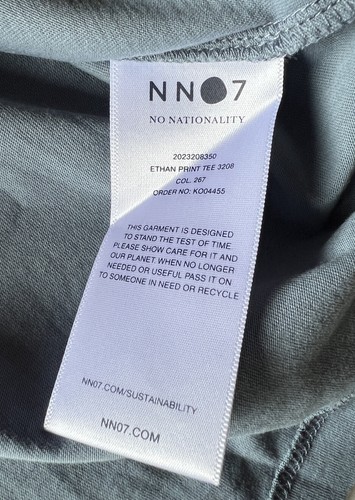 Nno7 No Nationality Shirt Men 2xl Blue Pima Cotton Short Sleeve New - Bild 8 von 9