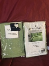 NAUTICA LONGVIEW GREEN STANDARD SHAMS RARE