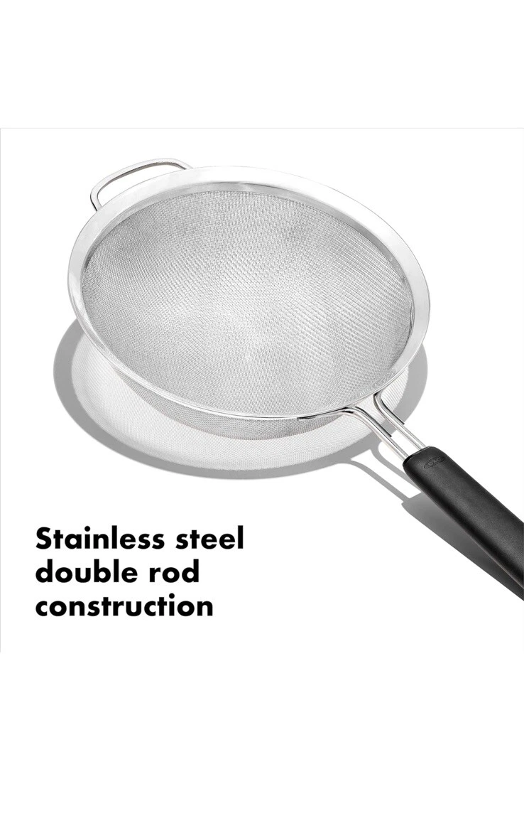 Good Grips 6-Inch Double Rod Strainer, Black
