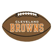 NFL Cleveland Browns Football Shaped RUG Mat 32" x 20" Front Door Garage ManCave