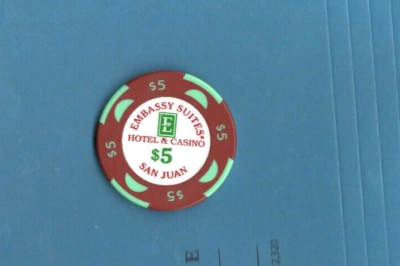 SAN JUAN PUERTO RICO EMBASSY SUITES $5.00 CASINO CHIP  - L@@K - LAST ONE!!