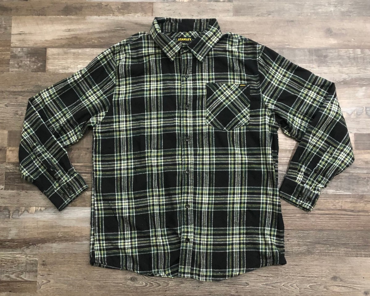 Chemise Saint Laurent Paris à Carreaux Noir/vert - Taille L Neuve Avec étiquettes