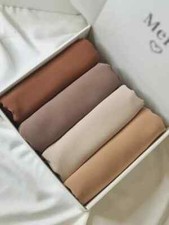 Hijab Muslim Women, Head Scarf Shawl Chiffon Georgette Hijab Gift Box Set 6 PCS