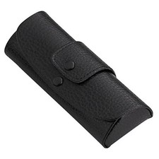 M-world Leather-Tone, Snap, Belt Loop, Soft-case, Eye Glasses Case Black