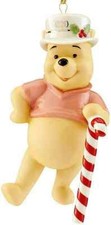 Lenox Disney 2020 Winnie The Pooh Figurine Ornament Christmas Cheer Cane NEW