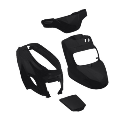 MBK BOOSTER MATTE BLACK 4 PIECE FAIRING KIT - for Yamaha BW'S 50 2004 / 2014