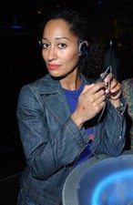 Tracee Ellis Ross listening to the Jordan MP3 Player by Philips Old Photo