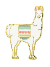 PinMart's Cute Llama Farm Animal Alpaca Enamel Lapel Pin