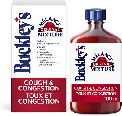Buckley's Original Mixture Cough Congestion Syrup 100mL (3.4oz) NO TARIFF