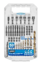 HART 50 Pc Drill & Drive Set HADVM50 Torx Hex Titanium Bits & Case ~NEW~