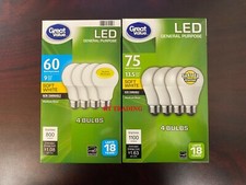 4-Pack SOFT WHITE Non-Dimmable Shatter Resistant LED Light Bulb Last 18 Years