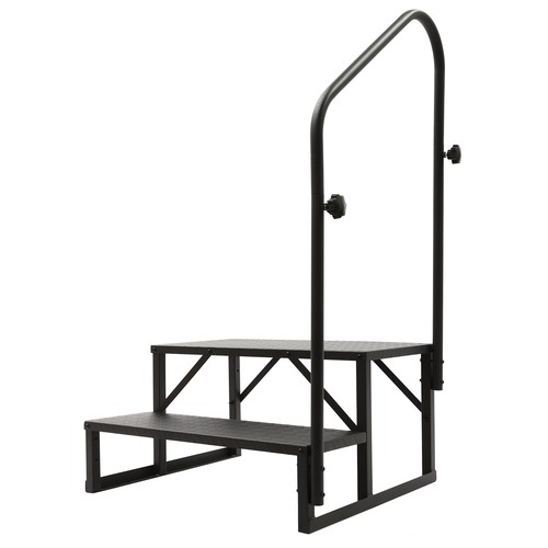 2 Steps Ladder RV Step Mobile Home Stairs w/ Handrails for Travel Trailer Camper - Picture 7 of 15