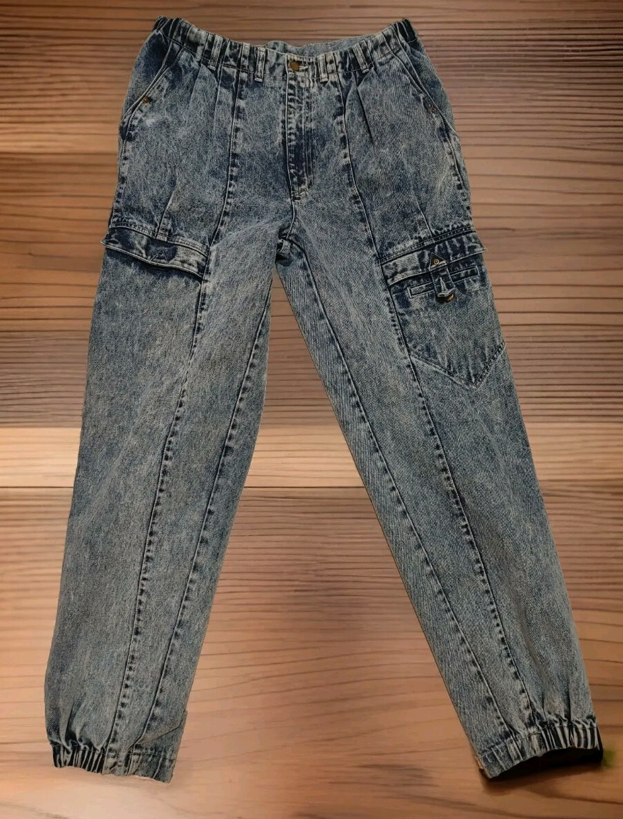 Vintage Rigoletto Blue Jeans Acid Wash Demim Pants 34 M 90s