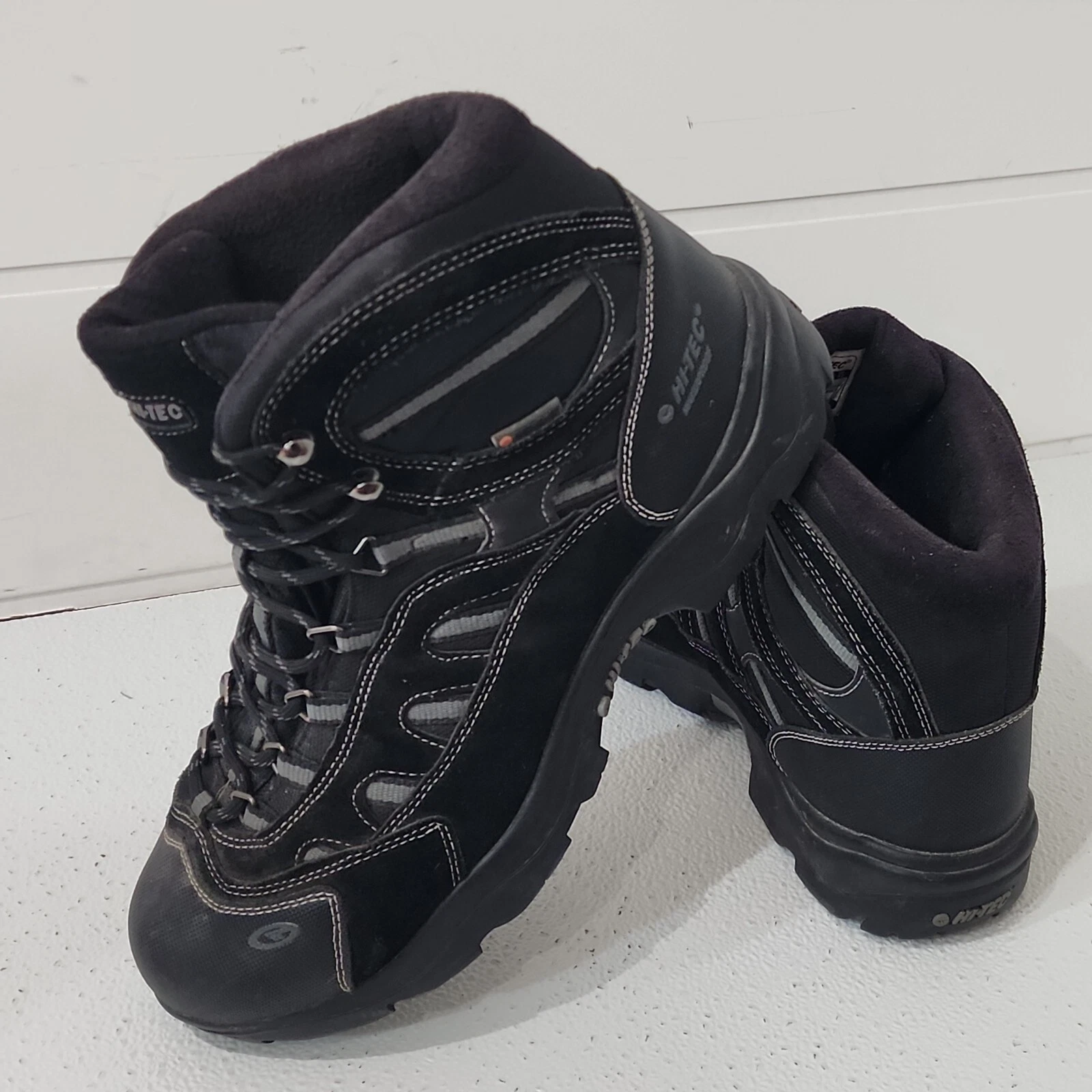 Hi-Tec Mens Bandera Mid 200g Leather Lace Up Ankle Hiking Boots Sz 13 Thinsulate