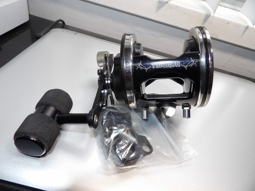 Penn 505 99 size Reel New Black Tiburon Frame + Spool Pro Gear Handle Carbontex
