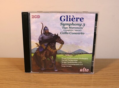 Gliere Symphony no. 3 Cello Concerto Harold Farberman Alto 2 CD