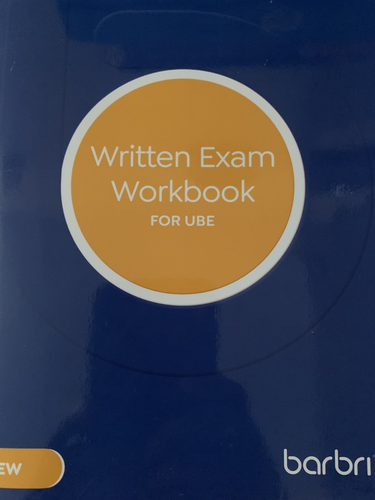 2025 2026 Barbri Bar Review Written Exam Workbook UBE MPT MEE ...