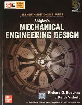 Shigleys Mechanical Engineering Design By Budynas 11th ed 9789390219636