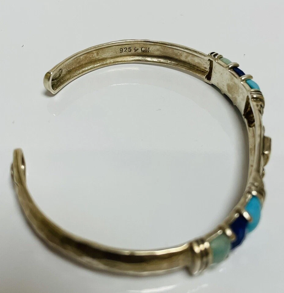 Pulsera Howlita Amazonita Casa Playa Plata Esterlina 925 Silpada B3220 7 pulgadas Foto 2 de 4