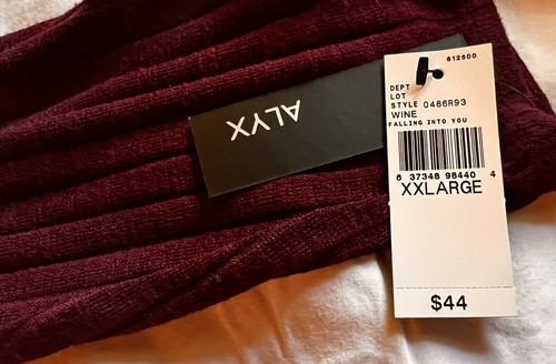 Alyx Women’s Long Sleeve Shirt Size XXL Round Neck Color Is Wine Very Cute! - Picture 2 of 8