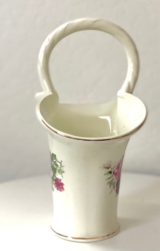 Vaso cesto manico in porcellana formalità di Baum Brothers arredamento casa - Foto 2 di 6