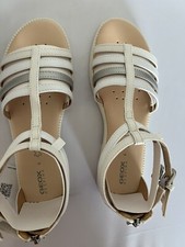 Image of Geox J Sandal Karly Girl Flat, Beige, 3 UK kids EU36.