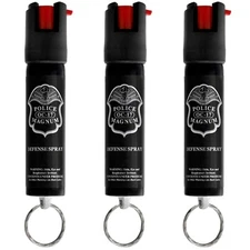 3 Police Magnum pepper spray .75oz keyring personal safety defense protection