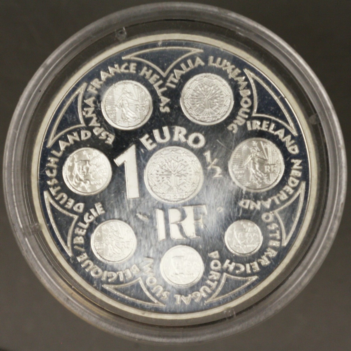 フランス 2002年 1€50C 銀貨 Proof France 2002 1 1/2 Euro Silver Coin European Union Proof | eBay