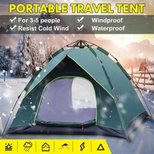 79"x79"x57" 3-4 Person Pop Up Tent Waterproof Family Camping Hiking Cabin Tents