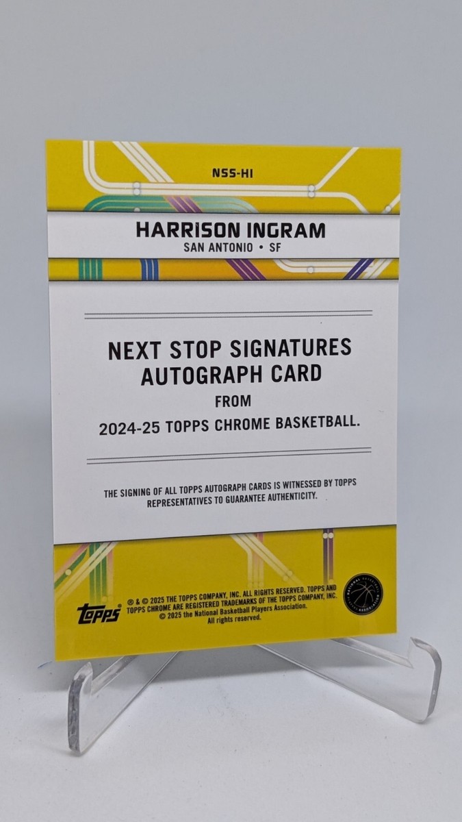 2024-25 Topps Chrome Basketball Harrison Ingram Auto Next Stop RC