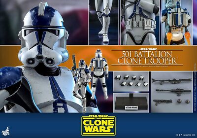 1/6 Star Wars 501st Battalion Clone Trooper Figure Hot Toys 906958
