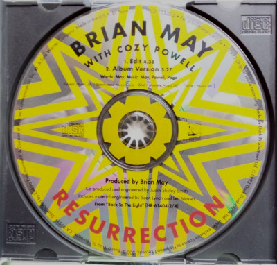 Brian May With Cozy Powell Resurrection 1993 2 Track Promo CD