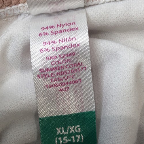 NOBO Bikini Top Junior XL 15-17 light Pink Check Tie Back - Picture 9 of 10