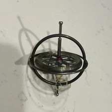 Vtg 50s Original Gyroscope Metal Spinning Top Red Center Classic Toy