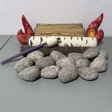 Juego de Peluche Crate & Barrel Kids Fogata The Land of Nod Troncos Piedras Fuego