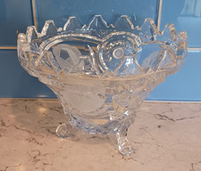 Vintage Beyer Crystal Footed Compote  Made In West Germany 6.25 x 4.75 Inches