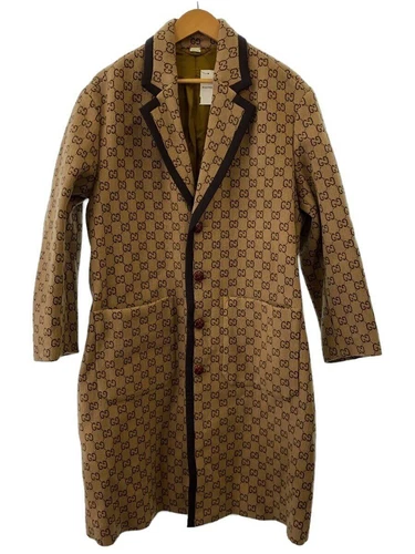 GUCCI altri GG cappotto chester lana jacquard 44 marrone 598710