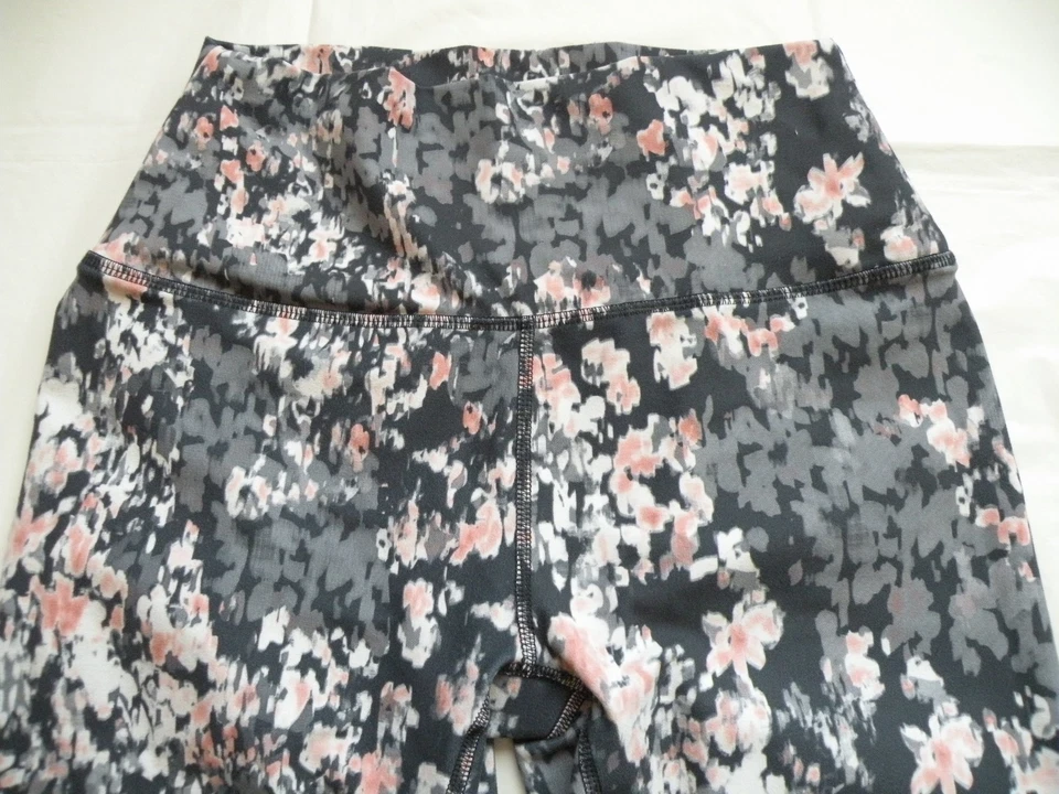 RBX Gris Rosa Blanco Coral Abstracto Cintura Alta Capri Mujer Leggings Pequeños Foto 2 de 3