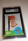 2012 Topps Heritage Mike Trout Card #207 SGC 9.5 Mint+ (1st Heritage Card)