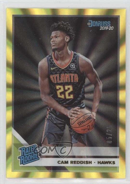2019-20 Panini Donruss Rated Rookie Holo Yellow Laser 5/25 Cam Reddish #209 0v0