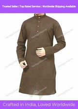 Indian Kurta Cotton Clothes Mens Shirt Indian Ethnic Dress Simple