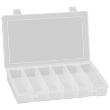 DURHAM MFG SP12-CLEAR Compartment Box,Pstv Snp,Clr,1 3/4 in PK 10